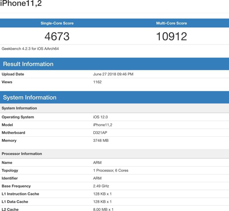 Apple A12: CPU für 2018er-iPhones in Geekbench aufgetaucht 2
