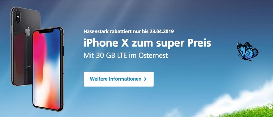 Oster-Angebot: iPhone X mit 30 GB LTE nur 49,99€ monatlich 4