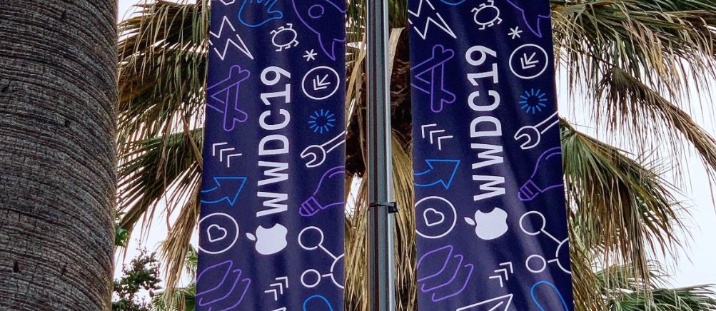 WWDC 19 Fotos: Apple schmückt WWDC mit Neon Dub Dub Schriftzug 2