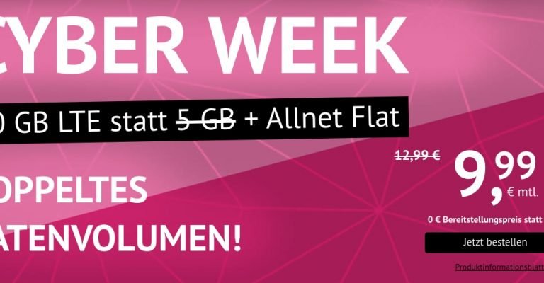 10 GB LTE & Allnet-Flat für 9,99 Euro monatlich 1