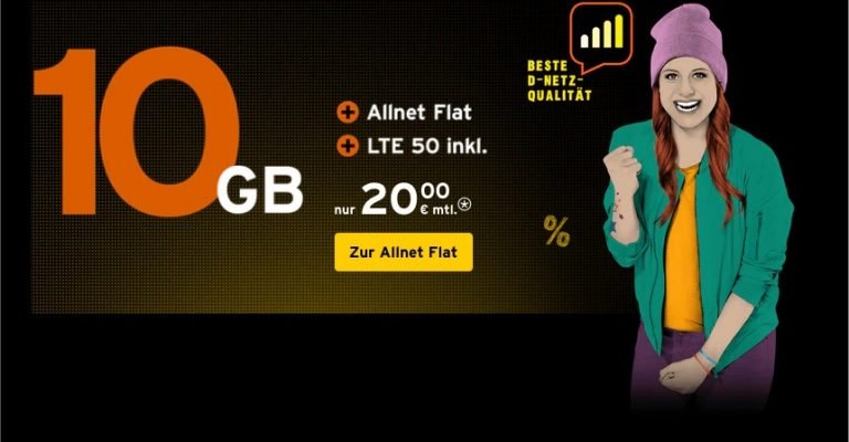 Congstar: 10 GB LTE Allnet Flat im Telekom D1-Netz für 20€ 1
